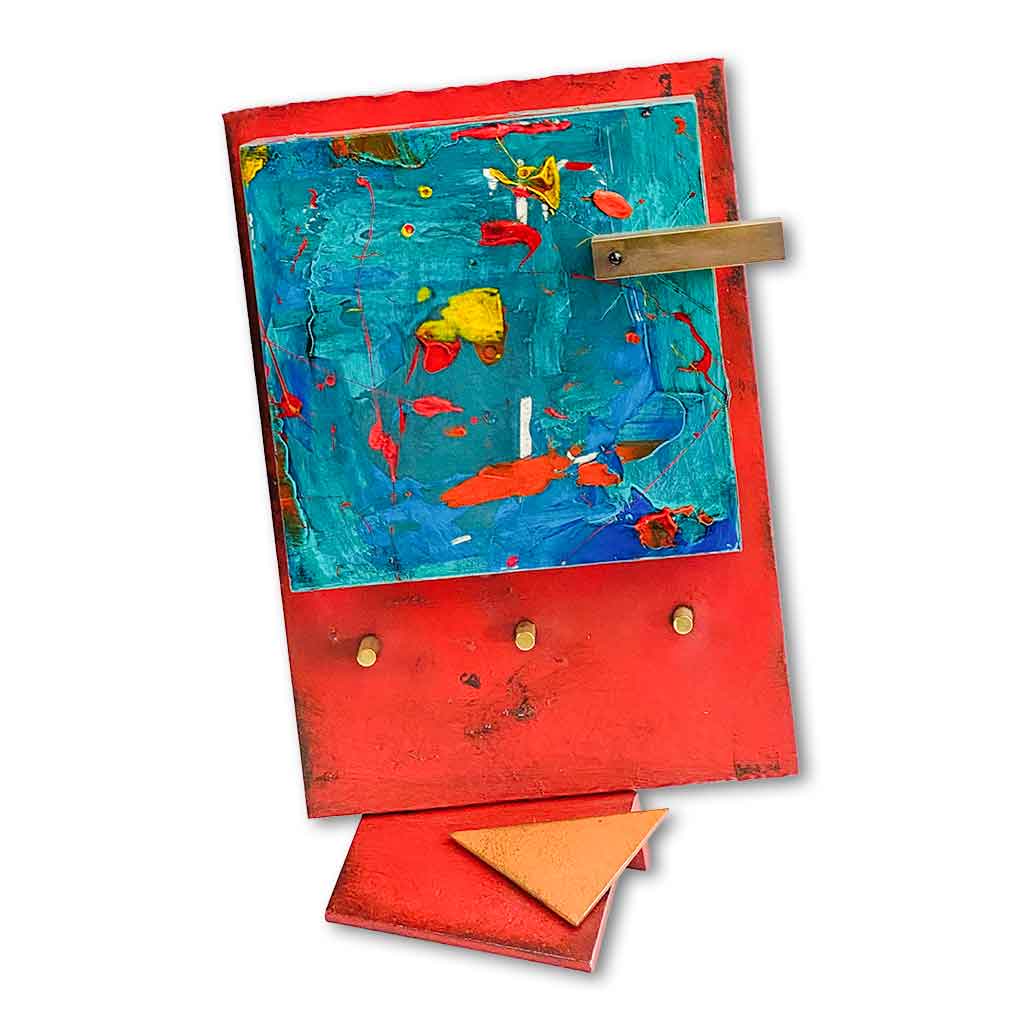 Blue on Red